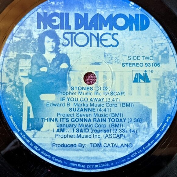 Vintage Neil Diamond Vinyl LP – Stones – c 1971 - Picture 6 of 6